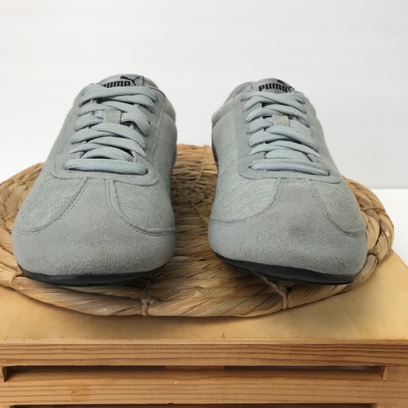 Puma 76 Runner Canvas 8 Suede Light Blue/Black 6.5 - Picture 4 of 8